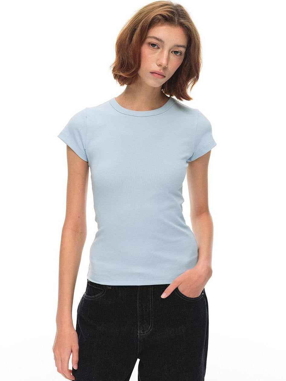 Country Moment Cooling Breathable Cotton Slim Crew Neck American Women Short Sleeve T-Shirts