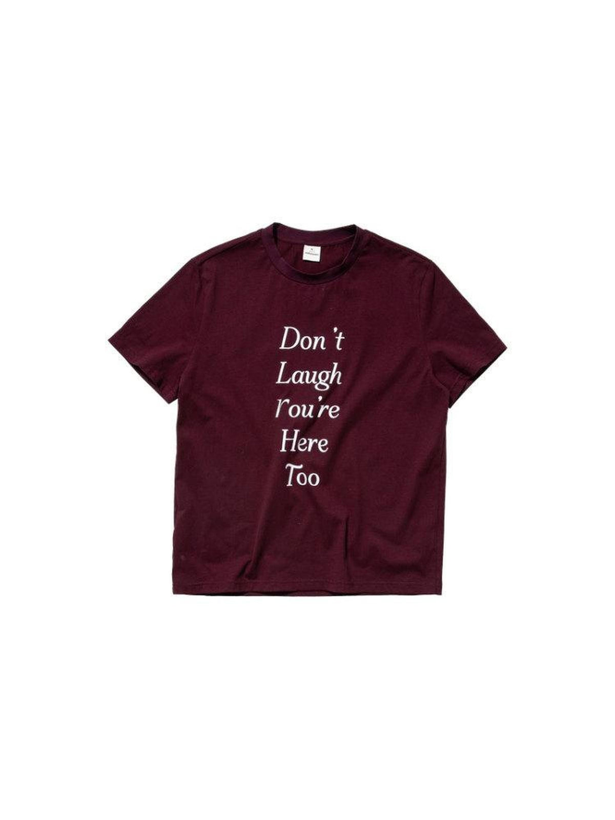 Country Moment 100% Cotton Relaxed Printed Crewneck Wine Red Graphic Short Sleeve T-Shirts