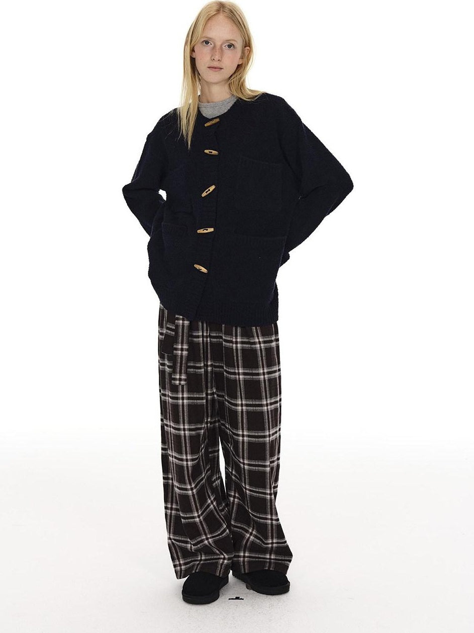 Country Moment Soft Warm Button Vintage Loose Fit Women Commuter Polyester Cardigans