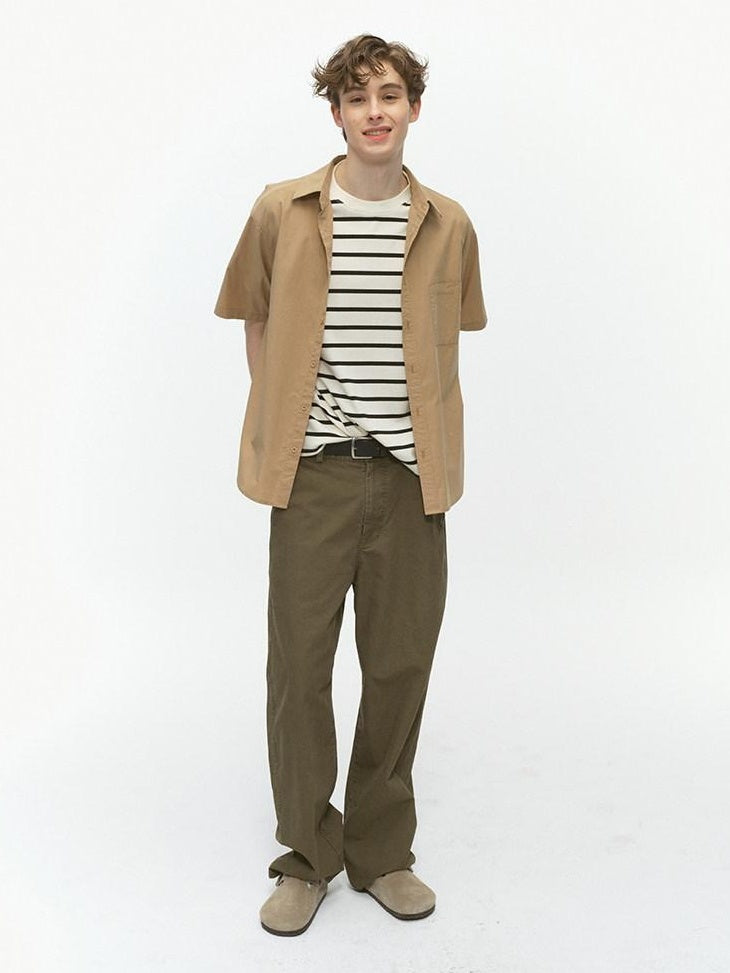 Country Moment Cooling Cotton Distressed Loose Fit American Casual Teen Daily Wide Leg Pants