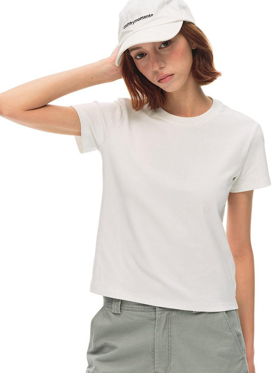 Country Moment Combed Cotton Breathable Loose Fit Women Crew Neck Short Sleeve T-Shirts