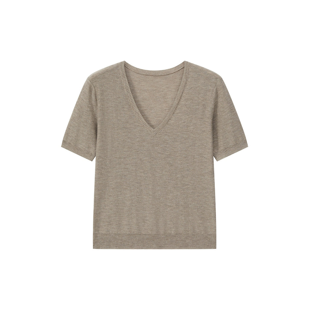 Country_Moment_Breathable_Antipilling_Silk_Wool_Blend_Slim_V-neck_Short_Sleeve_T-Shirts_MISSTT