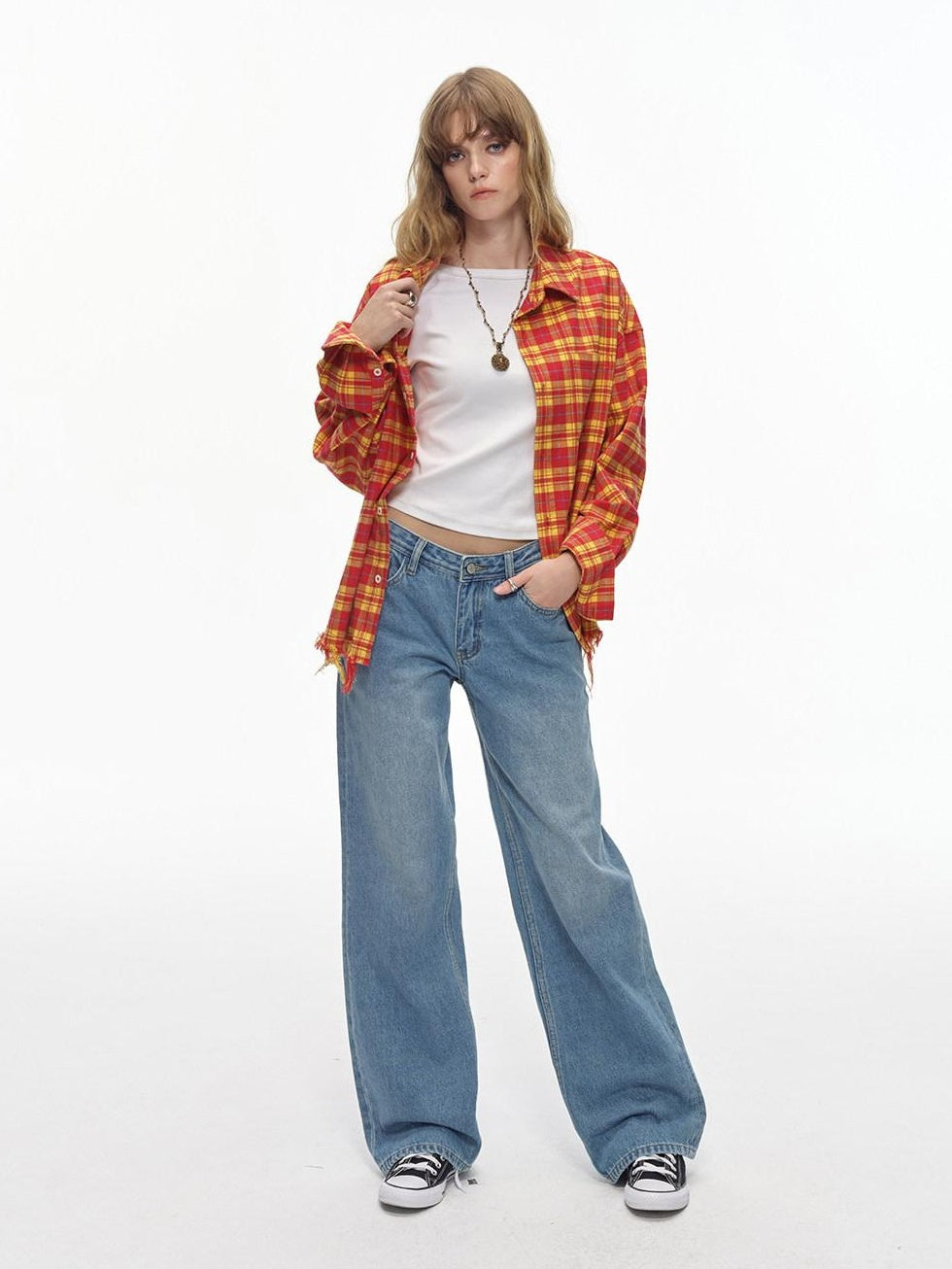 Country Moment Washed Light Blue Midrise Zip Fly Relaxed Fit Cotton Blend Straight Leg Jeans