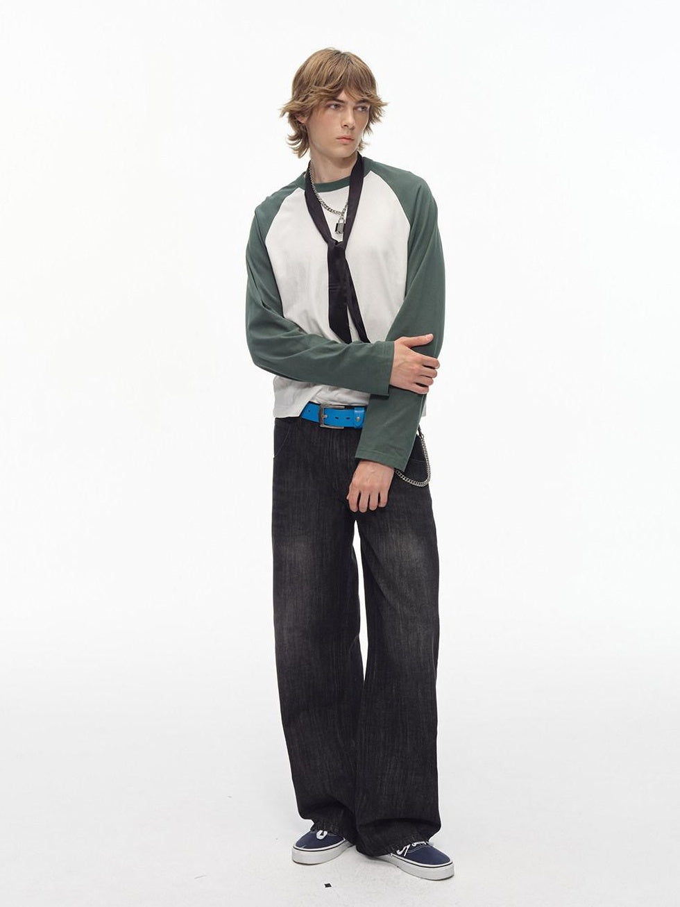 Country Moment Gradient Wash Vintage Low Rise Loose Fit Casual Cotton Youth Straight Leg Jeans