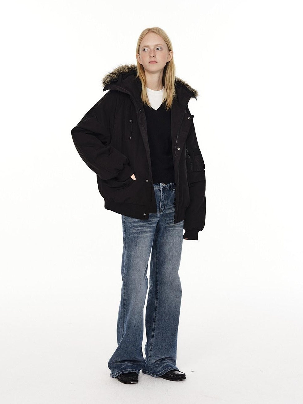 Country Moment 650Fp White Duck Down Hooded Fur Collar Waterproof Unisex Casual Down Jackets