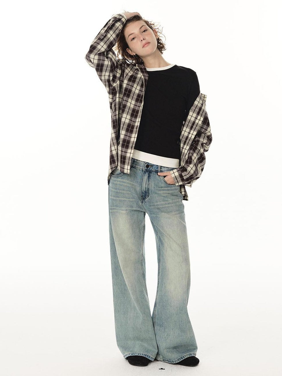 Country Moment Cotton Blend Slight Stretch Mid Rise Relaxed Light Wash Straight Leg Jeans