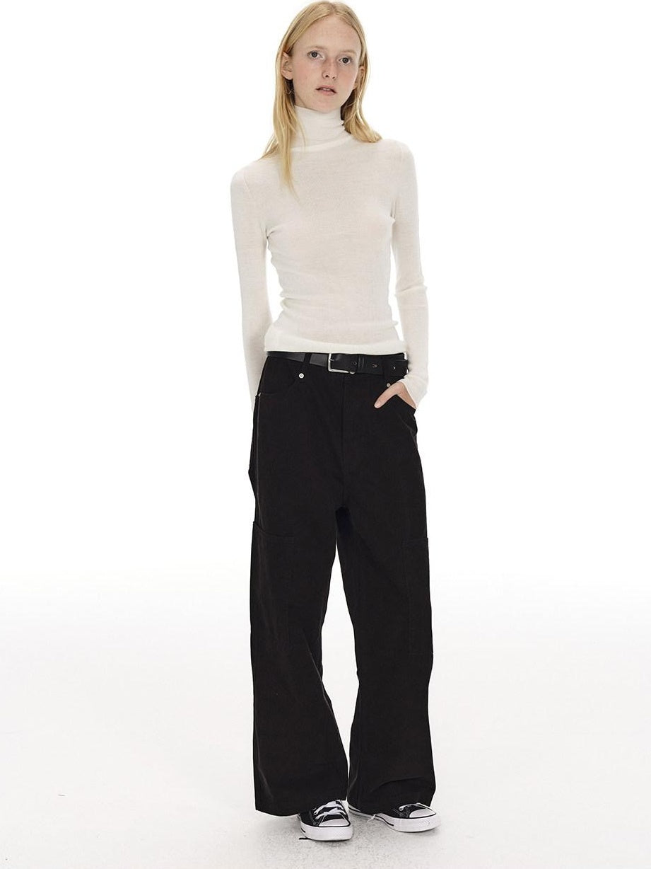Country Moment Soft 100 Percent Wool Slim Turtleneck Pullover Women Casual Commute Sweaters