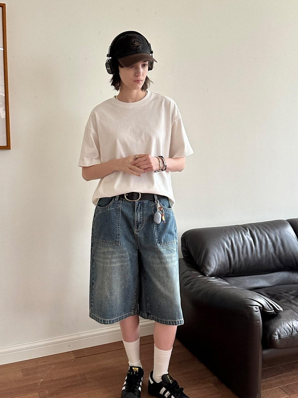 Country Moment Breathable Washed Cotton Loose Fit Roundneck Unisex Short Sleeve T-Shirts
