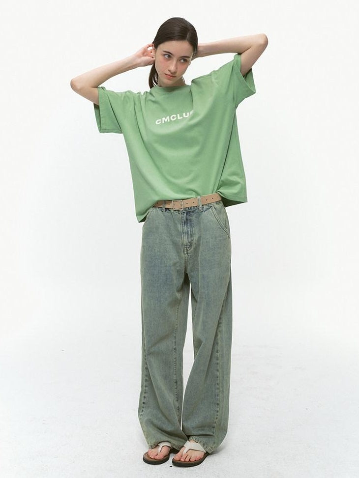 Country Moment Breathable Cotton Loose Fit Letter Print Casual Round Neck Short Sleeve T-Shirts