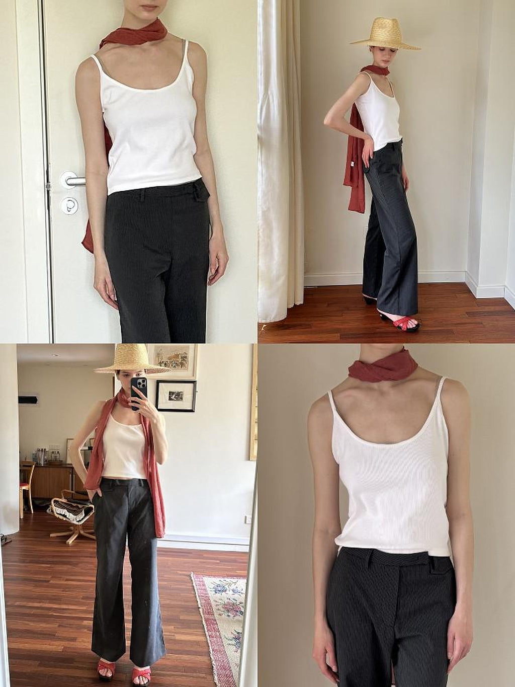 Country Moment Soft Stretch Cotton Slim Fit Cropped Tank Women Solid Unlined Camisoles