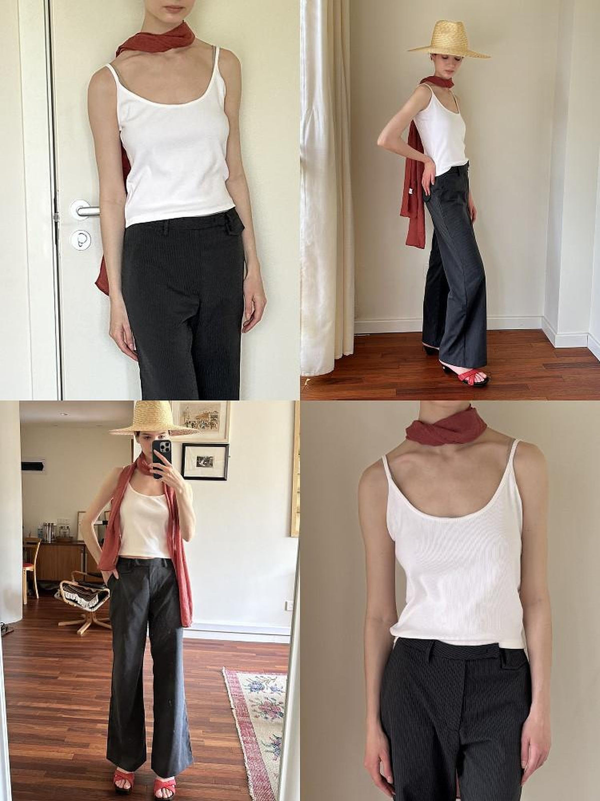 Country Moment Soft Stretch Cotton Slim Fit Cropped Tank Women Solid Unlined Camisoles