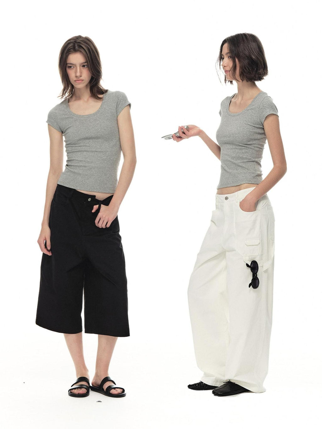 Country Moment Breathable Stretch Washed Slim Fit U Neck Women Cotton Short Sleeve T-Shirts
