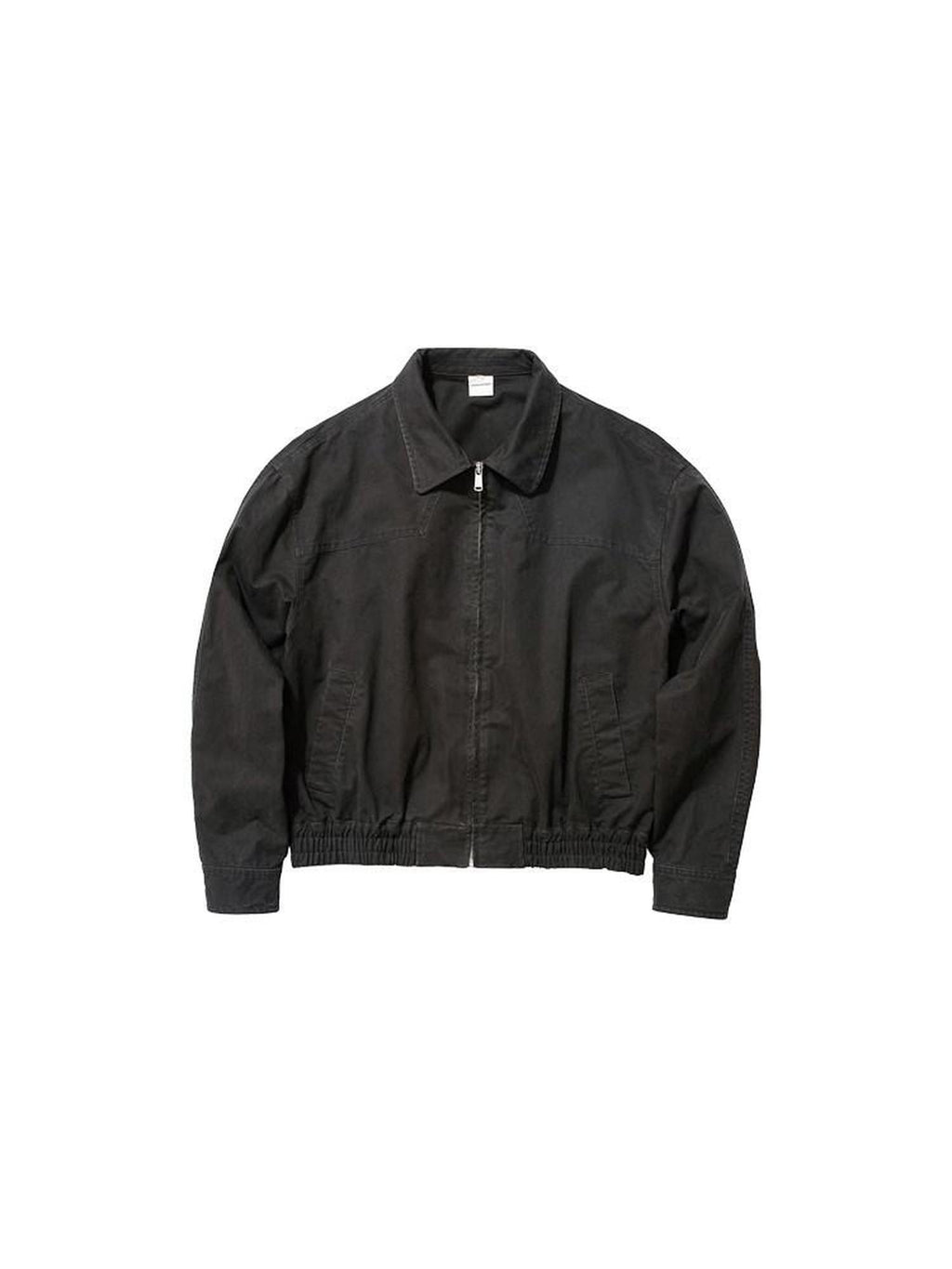 Country Moment 100% Cotton Oversized Zip Front Unisex Dark Gray Long Sleeve Cropped Jackets