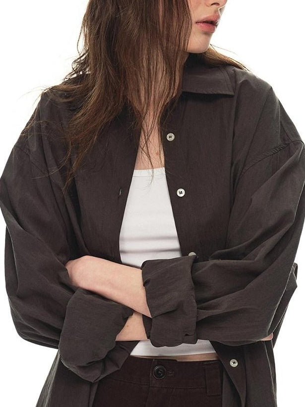 Country Moment Cooling Lyocell Blend Loose Fit Drop Shoulder Collared Unisex Button Shirts