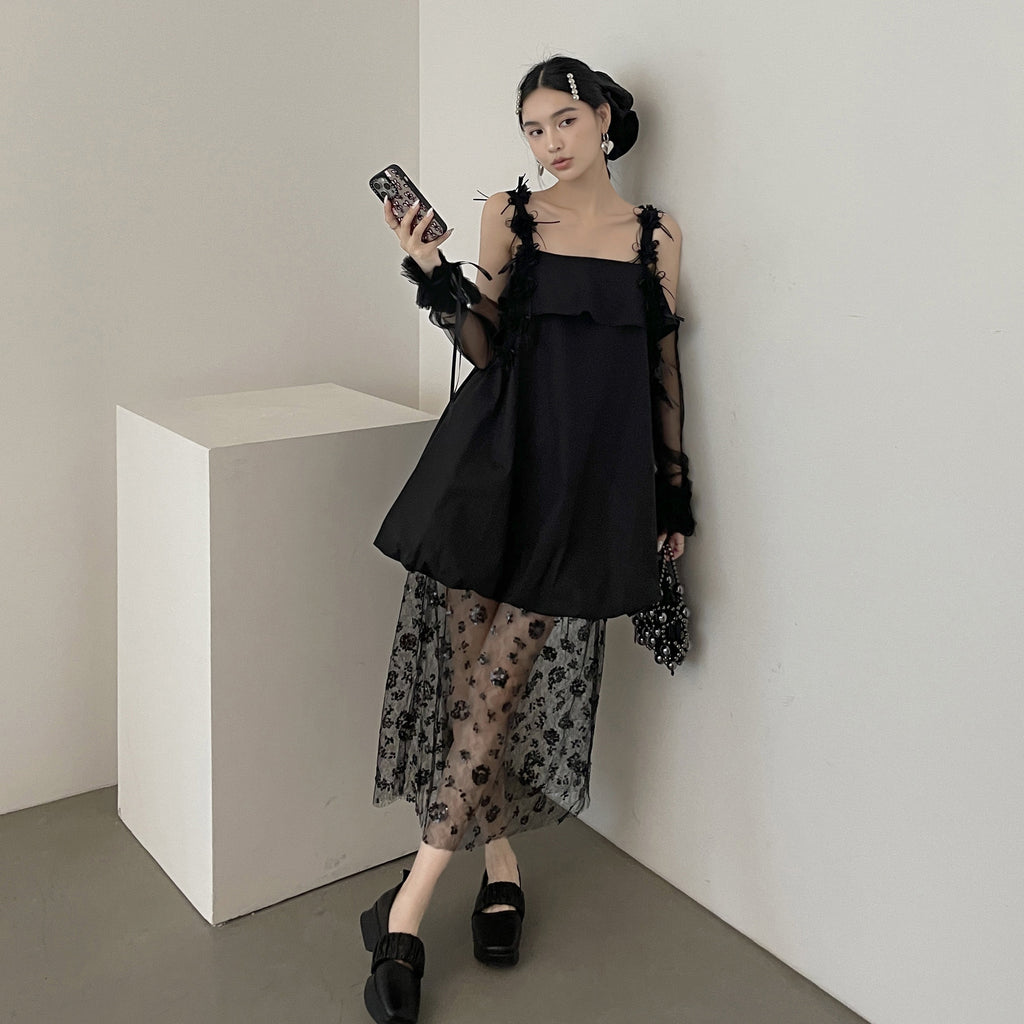 DDGIRL_studio_High_Waist_A_Line_Office_Elegant_Black_Polyester_Workwear_Midi_Skirts_MISSTT
