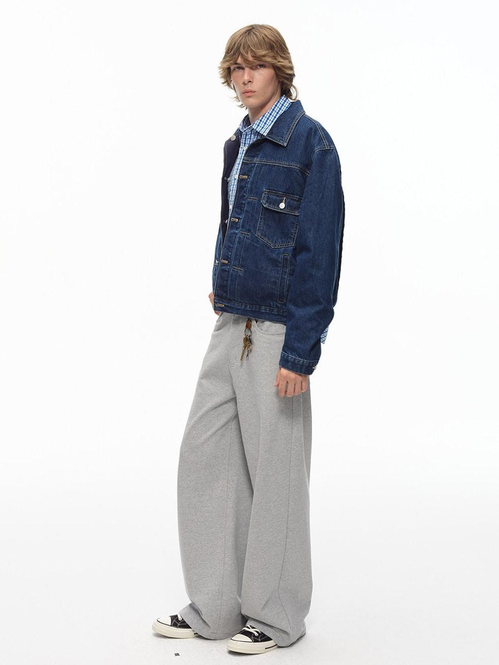 Country Moment Durable Cotton Blend Relaxed Fit Casual Youth Gray Stretch Straight Pants