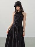 DDGIRL_studio_Elegant_High_Waist_A_Line_Pleated_Cotton_Hidden_Back_Zipper_Party_Maxi_Skirts_MISSTT