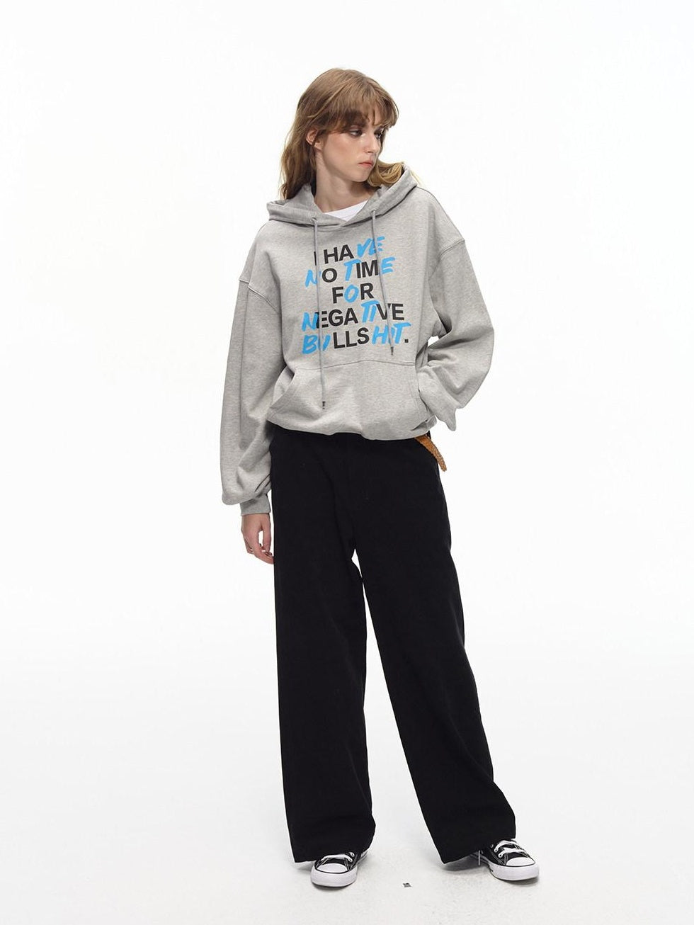 Country Moment Warm 350G Cotton Loose American Printed Unisex Casual Grey Graphic Hoodie