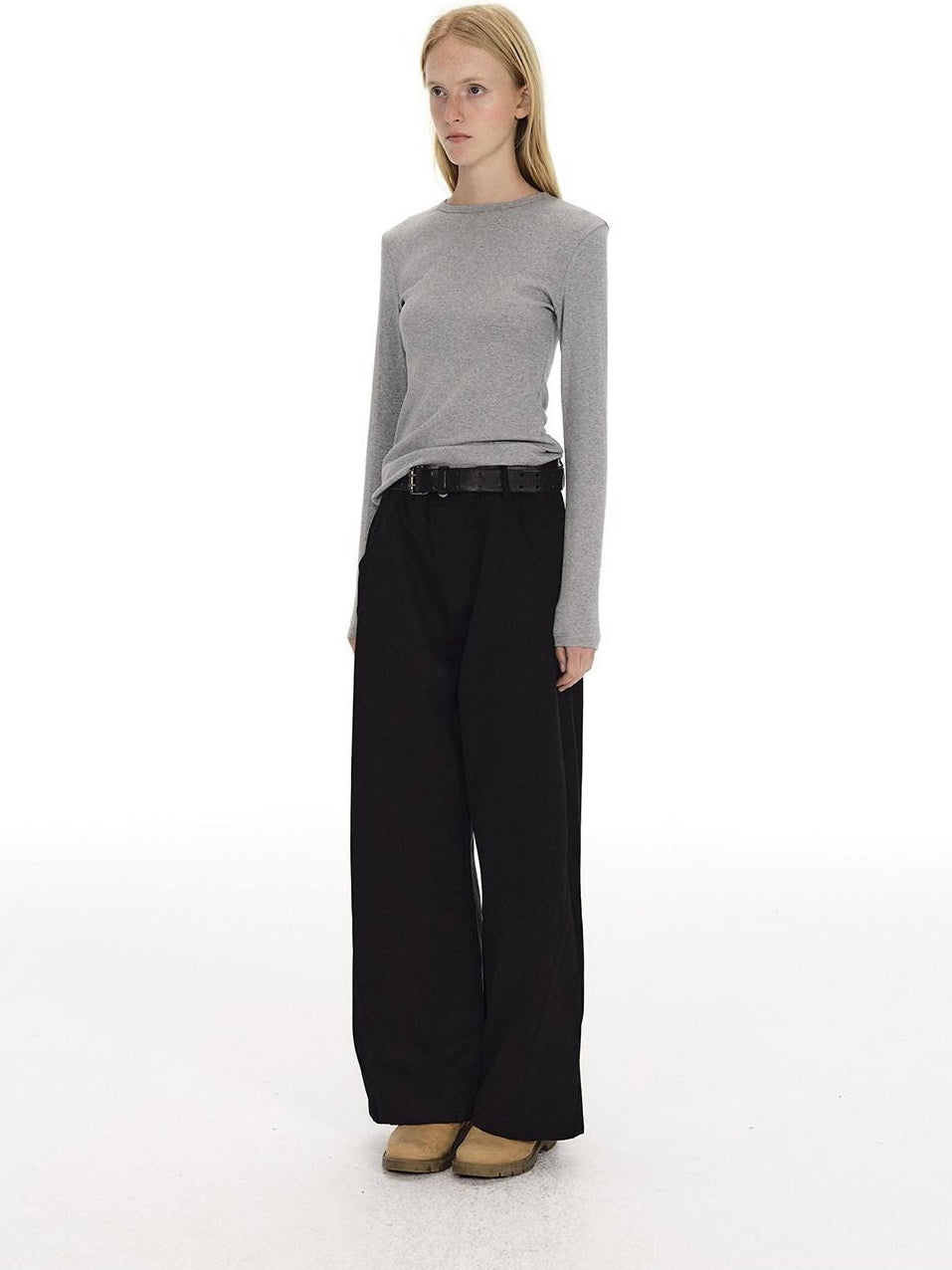 Country Moment 100 Percent Cotton Relaxed Wide Leg Casual Unisex Khaki Black Cargo Pants