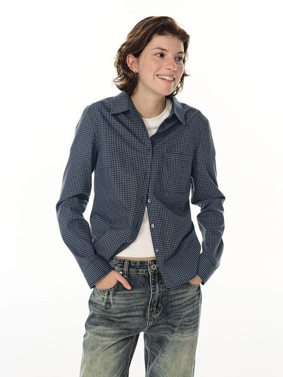 Country Moment Slimming 100 Percent Cotton Casual Plaid Button Down Long Sleeve Unisex Shirts