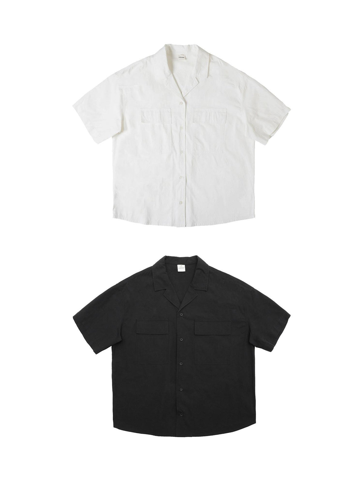 Country Moment Washed Cotton Linen Loose Pocket Cuban Collar Youth Casual American Solid Shirts