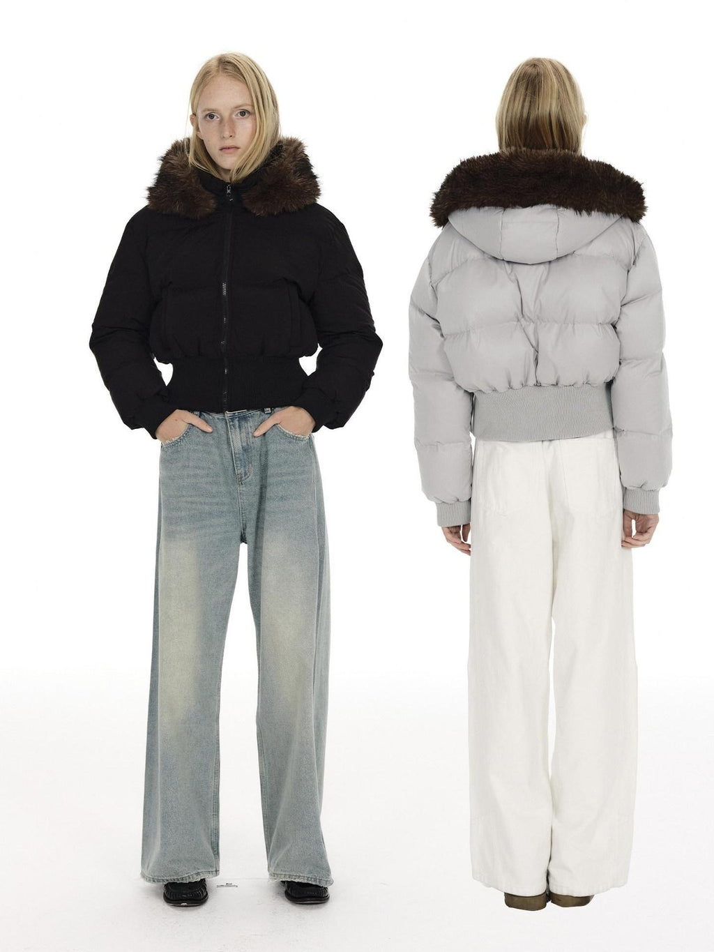 Country Moment Warm White Duck Down Slim Fit Short Hooded Urban Casual Youth Down Jackets