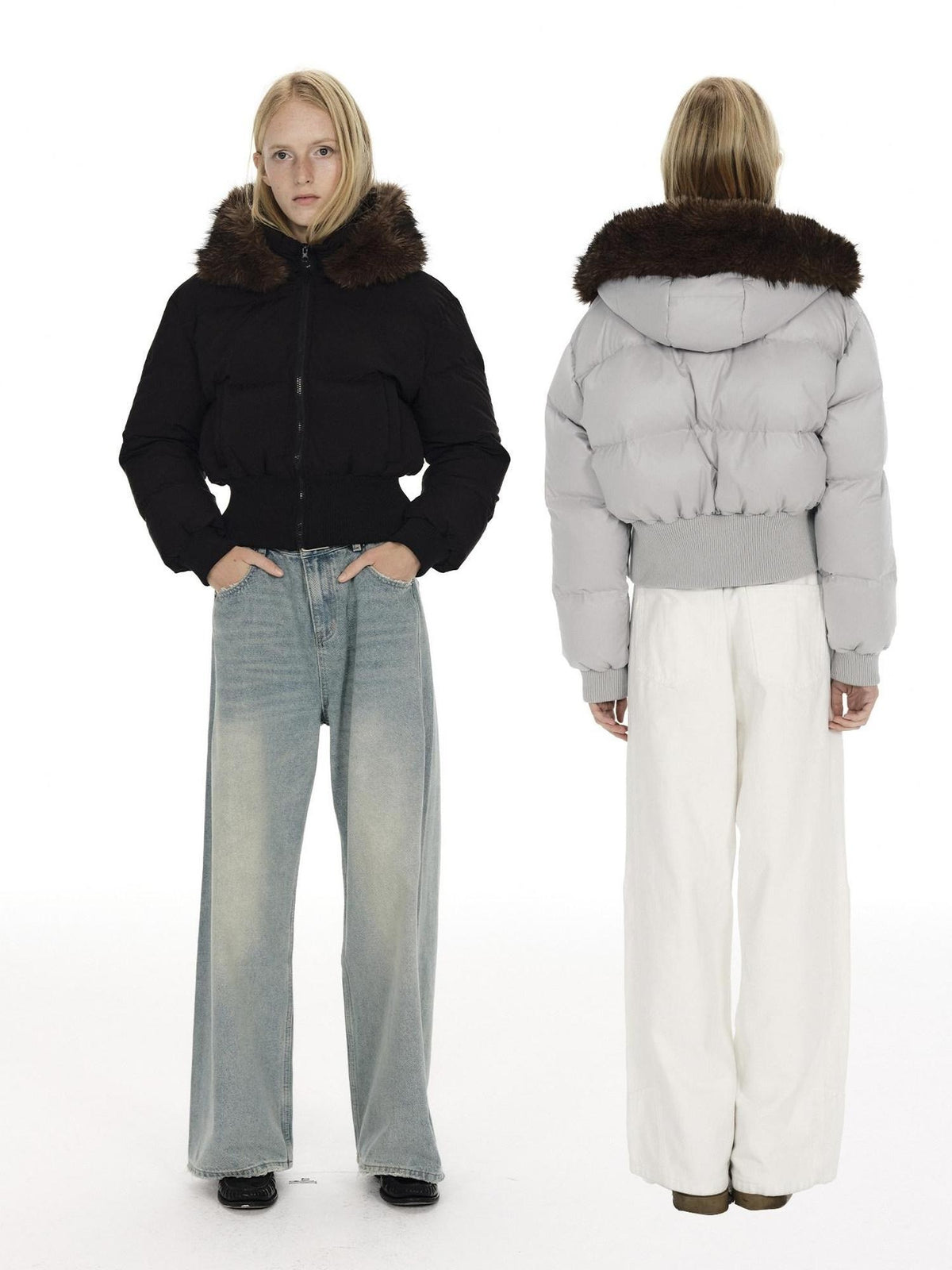 Country Moment Warm White Duck Down Slim Fit Short Hooded Urban Casual Youth Down Jackets