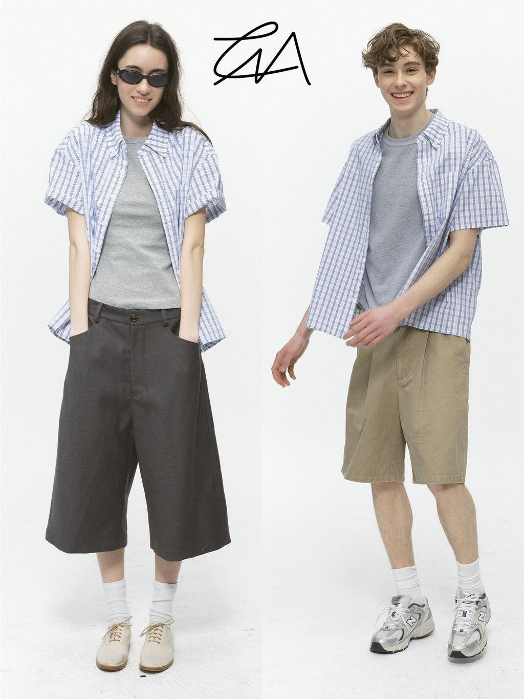 Country Moment Breathable Cotton Blend Loose Plaid Button Up Short Sleeve Collared Shirts