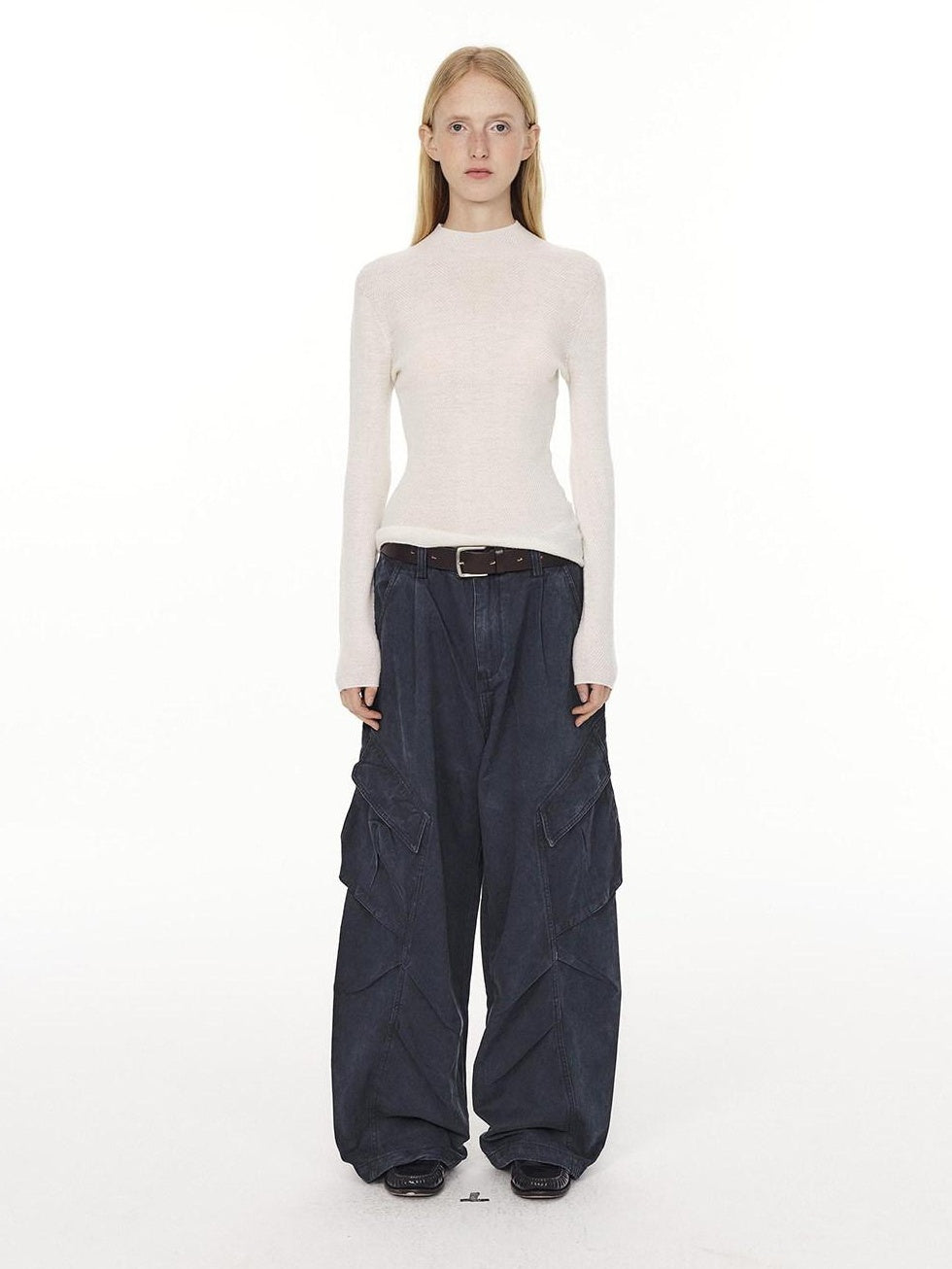 Country Moment Washable Pure Wool Slim Fit Half Turtleneck Pullover Women Casual Work Sweaters