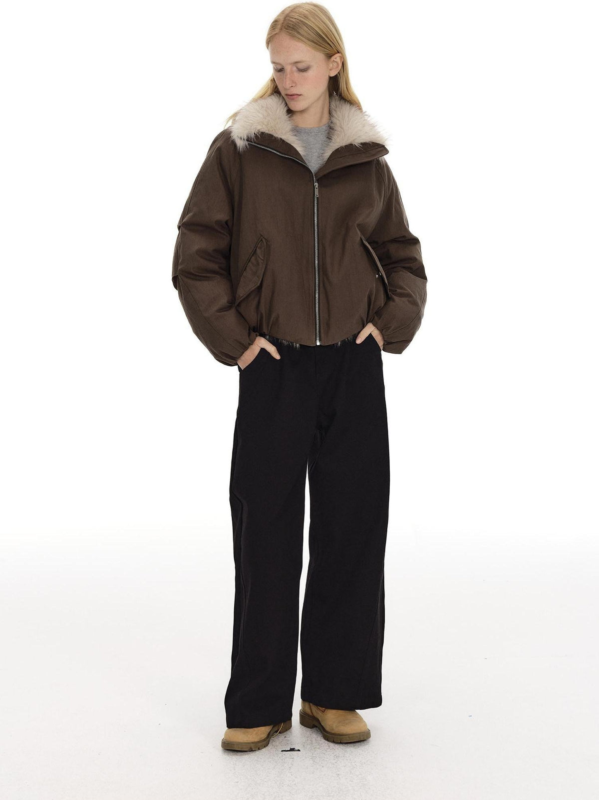 Country Moment Comfortable Cotton Mid Rise Loose Fit Zipper Casual Men Daily Straight Pants