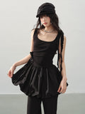DDGIRL_studio_Soft_Cotton_Ruffle_Aline_Slim_Cute_Date_Sleeveless_U_Neck_Black_Mini_Dresses_MISSTT