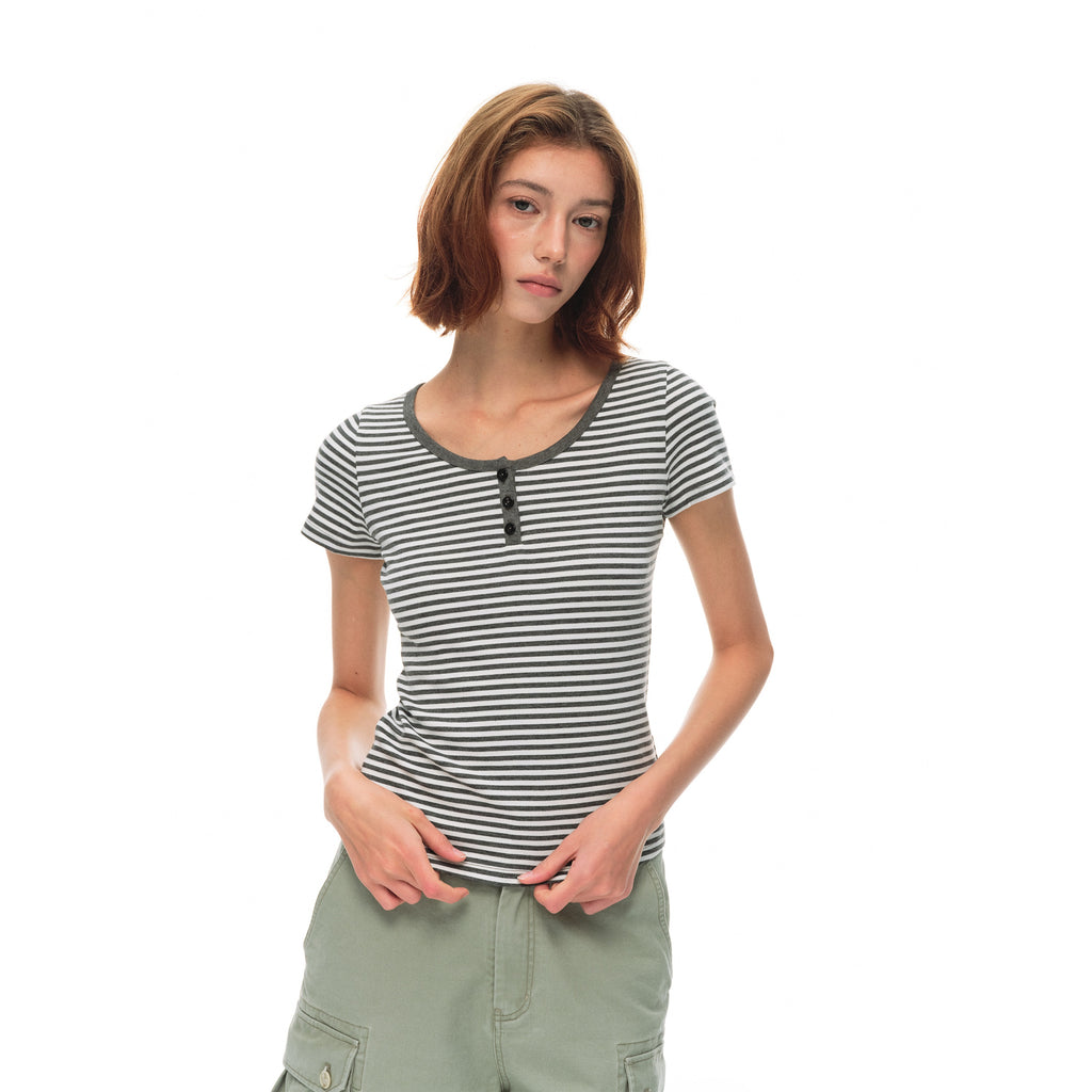 Country_Moment_Breathable_Striped_Henley_Regular_Women_Polyester_Stretch_Short_Sleeve_T-Shirts_MISSTT