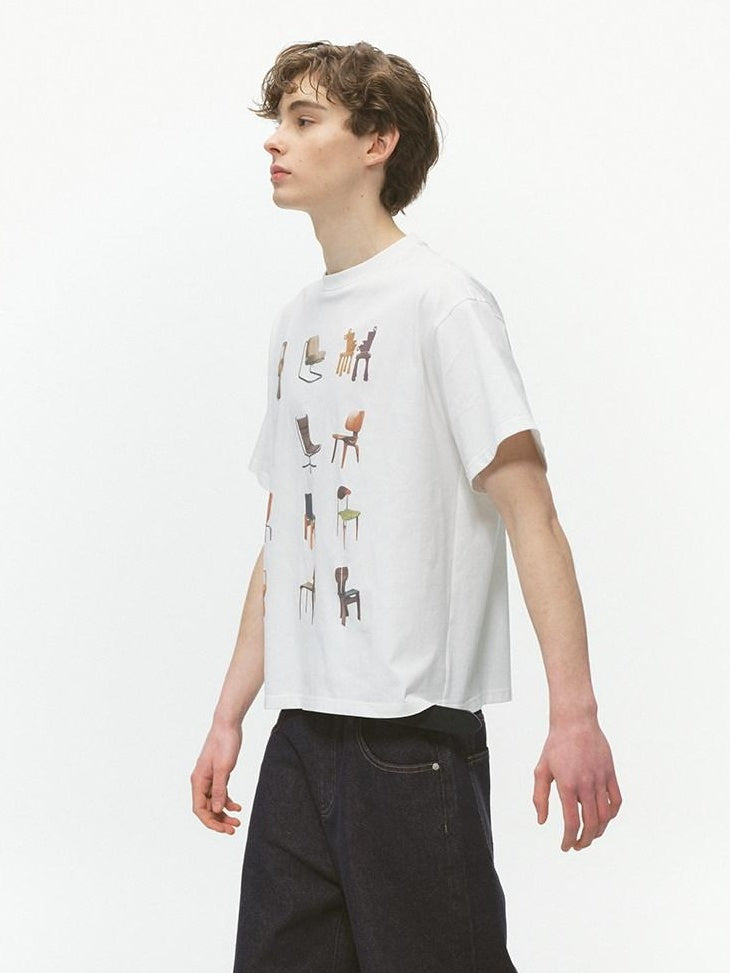 Country Moment Soft Breathable Cotton Loose Fit Creative Print Male Short Sleeve T-Shirts