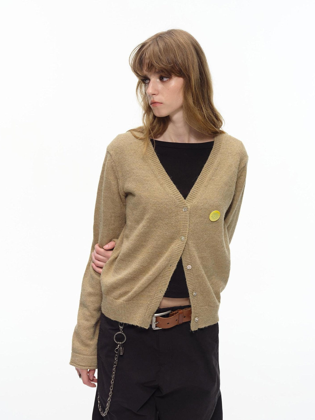Country Moment Soft Wool Blend Slim Fit American V-neck Short Button Knit Women Cardigans