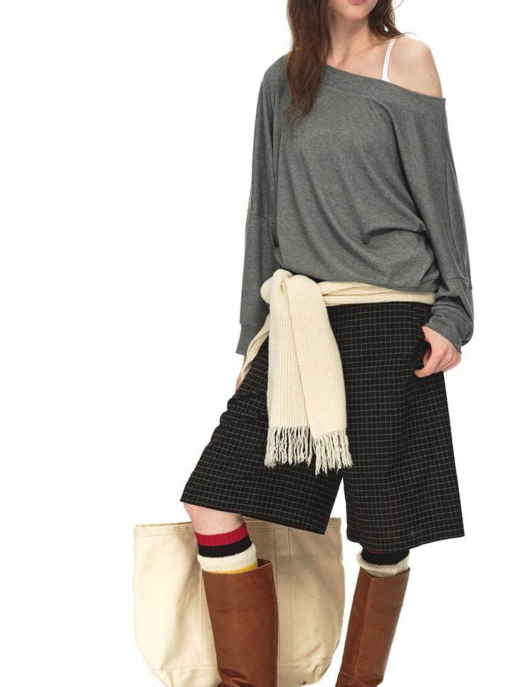 Country Moment 100 Percent Cotton Plaid Mid Rise American Casual Citywalk Mid-Length Shorts