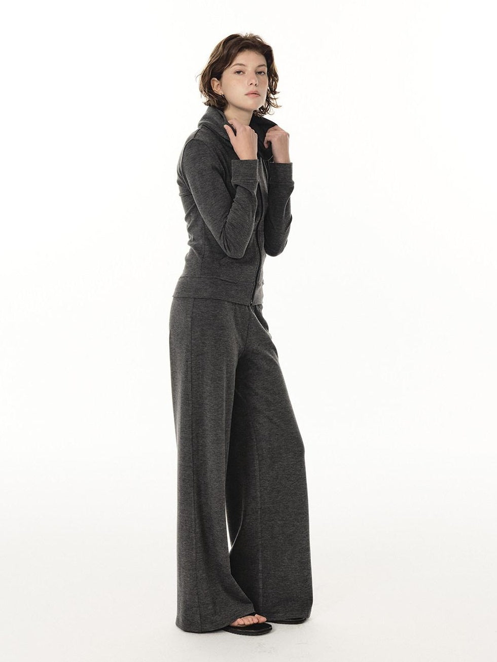 Country Moment Slimming Loose Fit Hooded Zip Tracksuit Men Casual Cotton Blend Top & Pants Sets