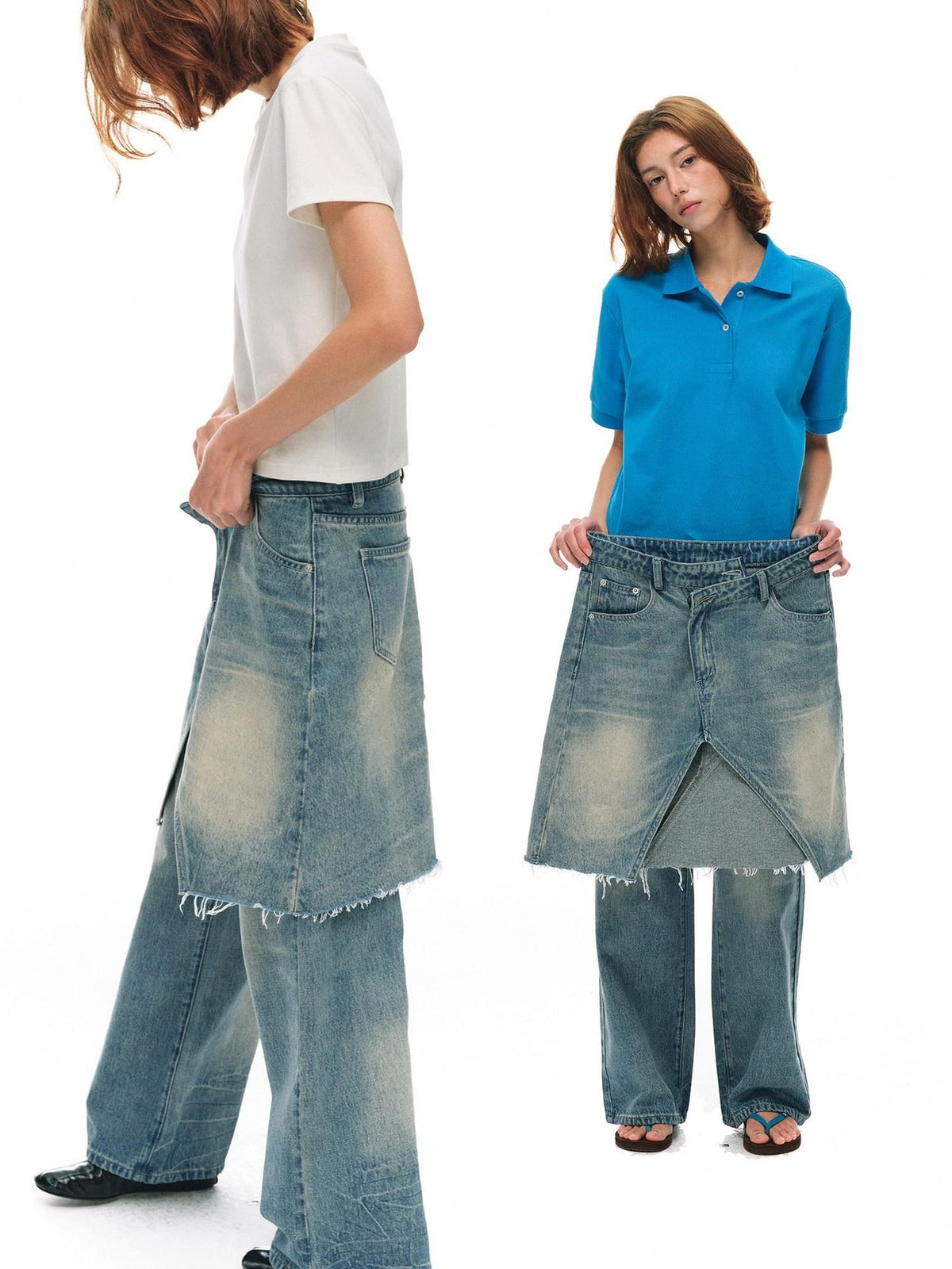 Country Moment Soft Breathable Mid Rise Washed Denim Relaxed Unisex Straight Leg Jeans