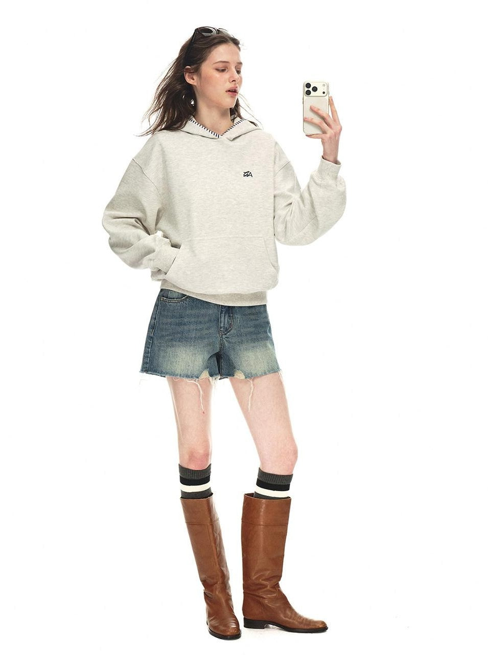 Country Moment Cozy Warm Loose Hooded Letter Print Casual Women Everyday Cotton Blend Hoodie