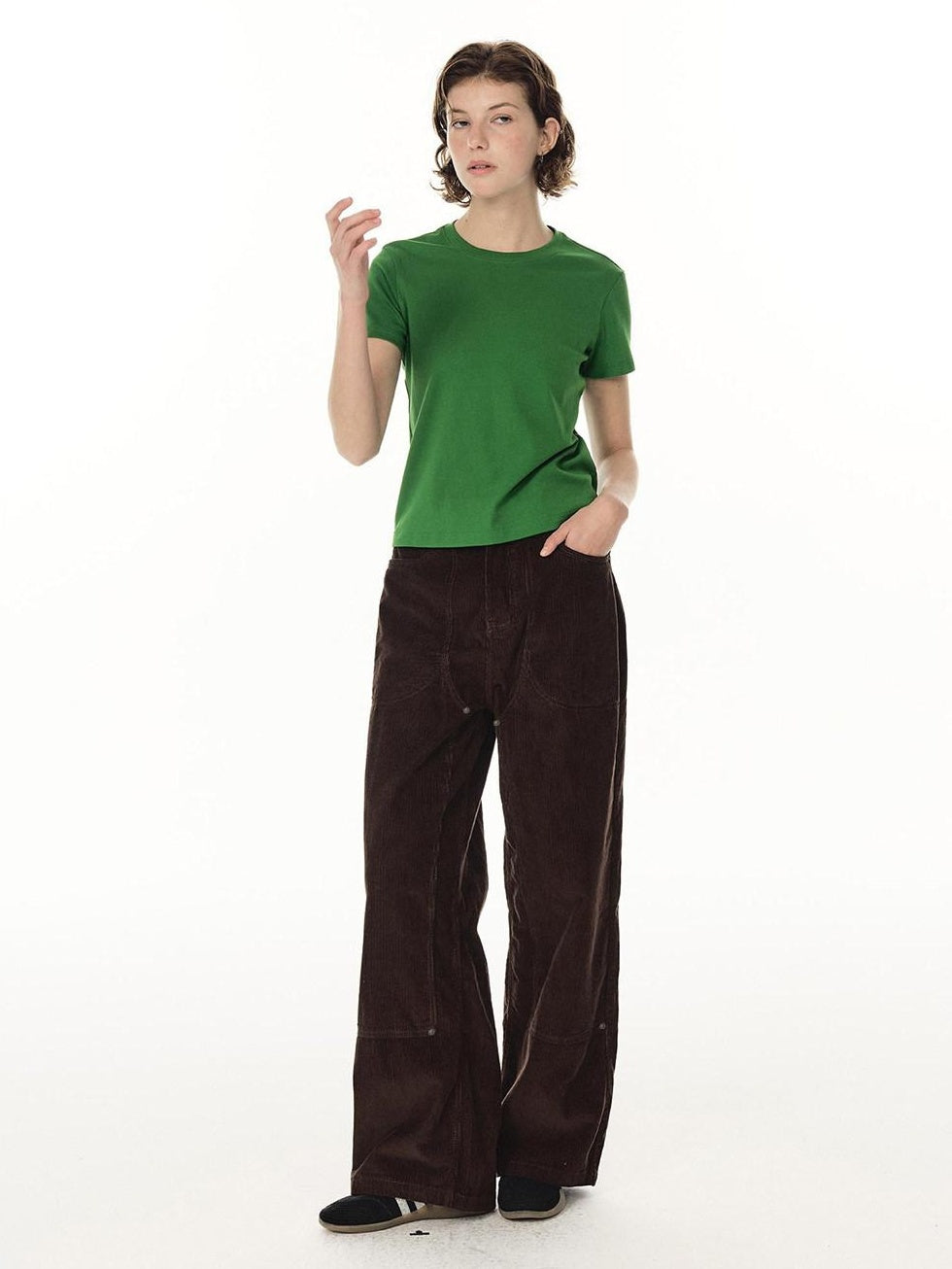 Country Moment Soft 100 Percent Cotton Loose Straight Leg Mid Rise Casual Mens Cargo Pants