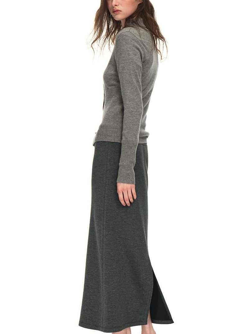 Country Moment Breathable Viscose Blend Casual Loose Mid Waist Tie Straight Women Maxi Skirts