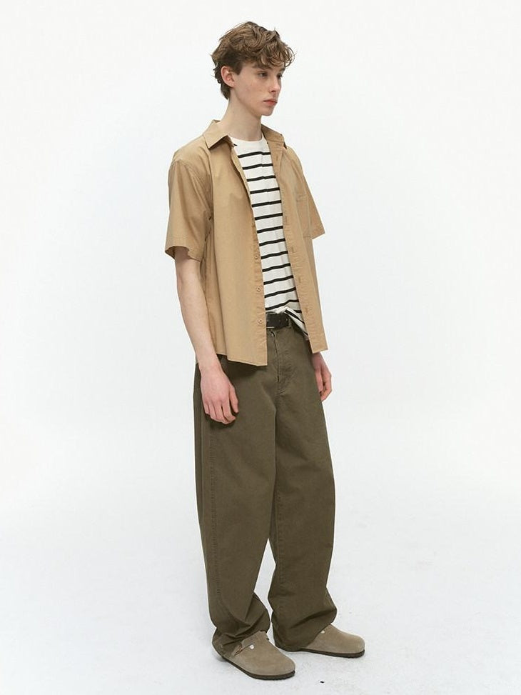 Country Moment Cooling Cotton Distressed Loose Fit American Casual Teen Daily Wide Leg Pants