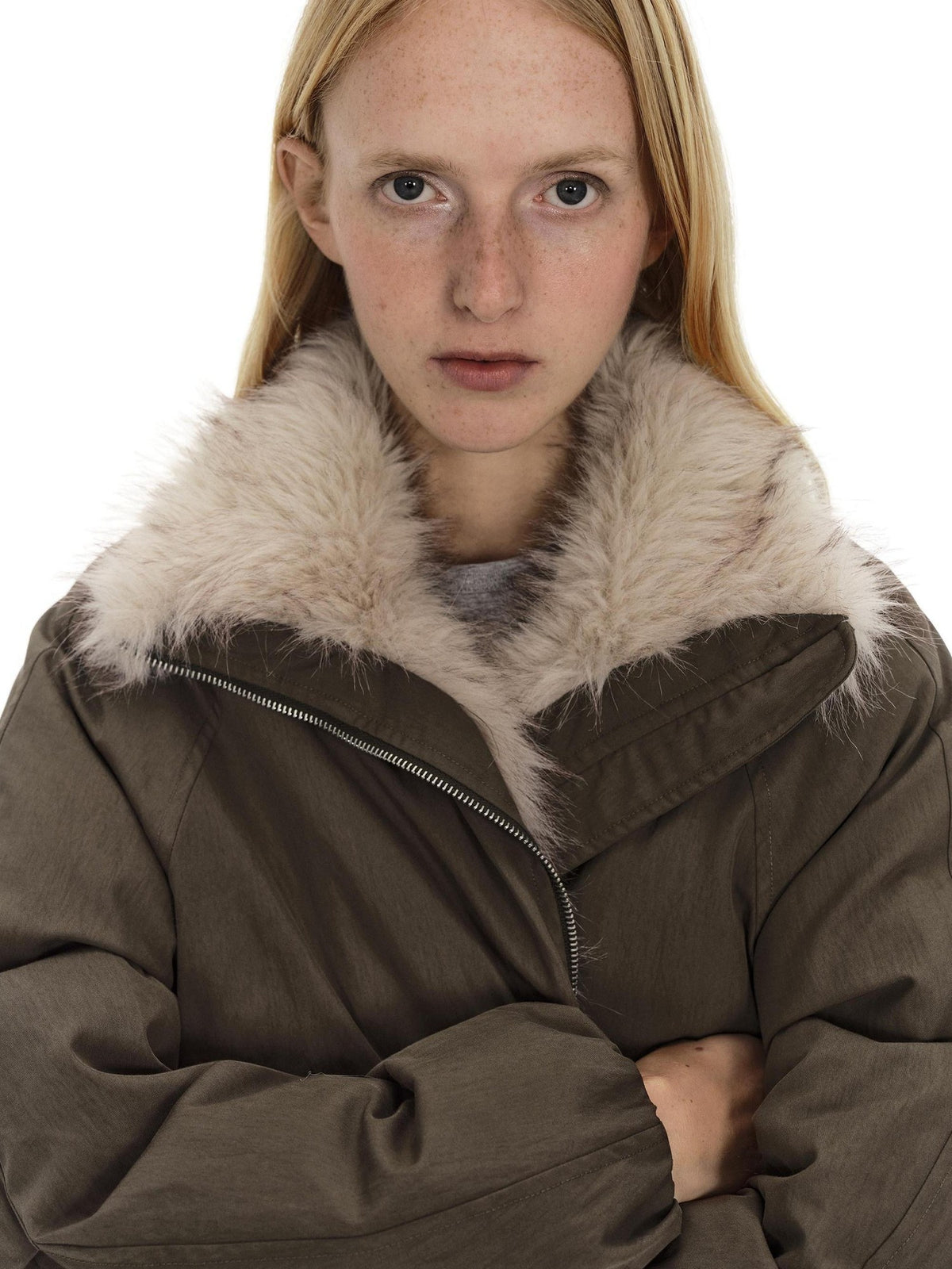 Country Moment 90% White Duck Down 650Fp Fur Collar Loose Short Women City Casual Down Jackets