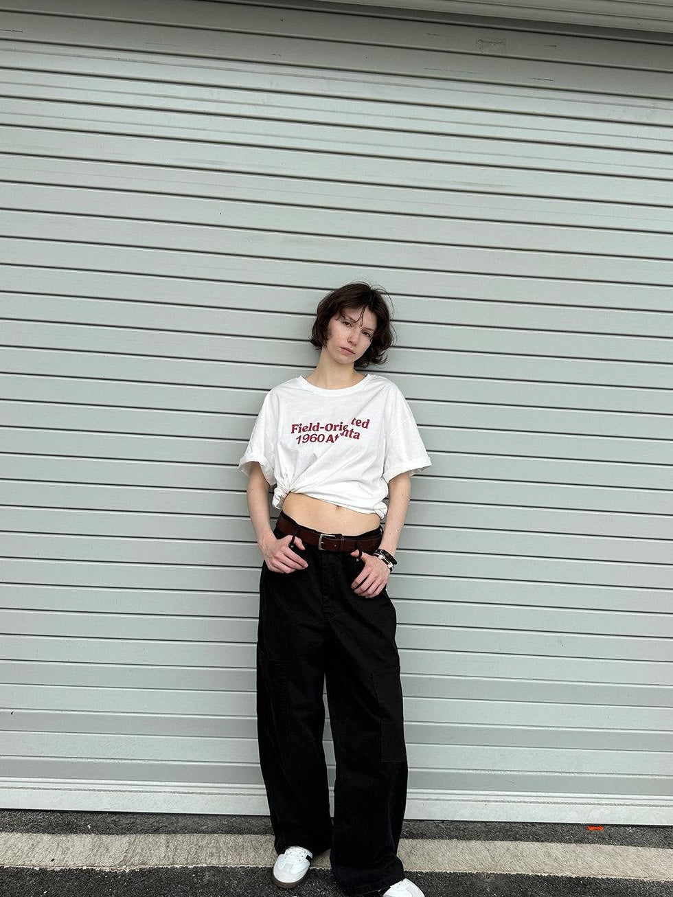 Country Moment Washed Pure Cotton Loose Fit Teen Everyday American Casual Straight Pants