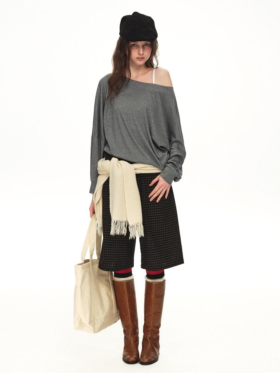 Country Moment 100 Percent Cotton Plaid Mid Rise American Casual Citywalk Mid-Length Shorts