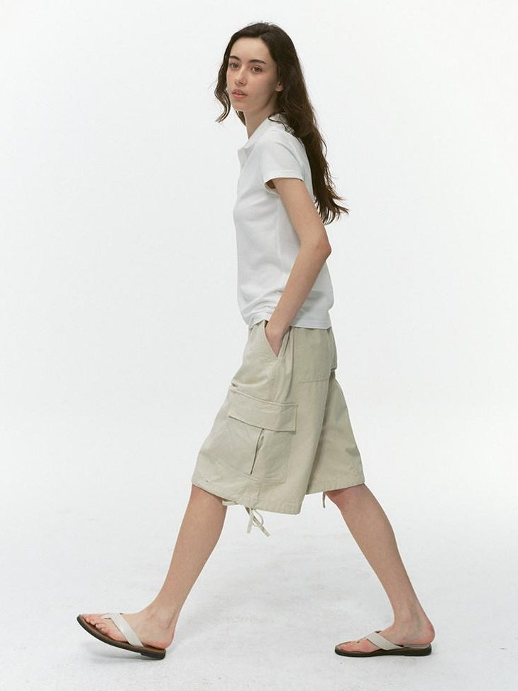 Country Moment Soft Cotton Blend Slim Fit Polo Collar Casual Solid Short Sleeve T-Shirts