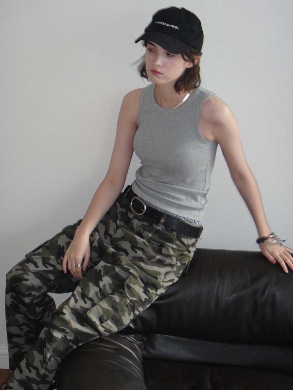 Country Moment Ribbed Stretch Cotton Street Slim Racerback Cropped Women Layering Tank Tops