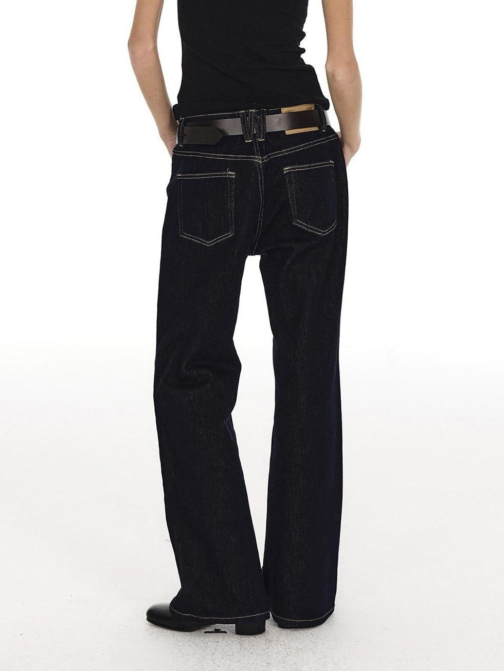 Country Moment Breathable Cotton Mid Rise Washed Casual Women Wide Leg Jeans