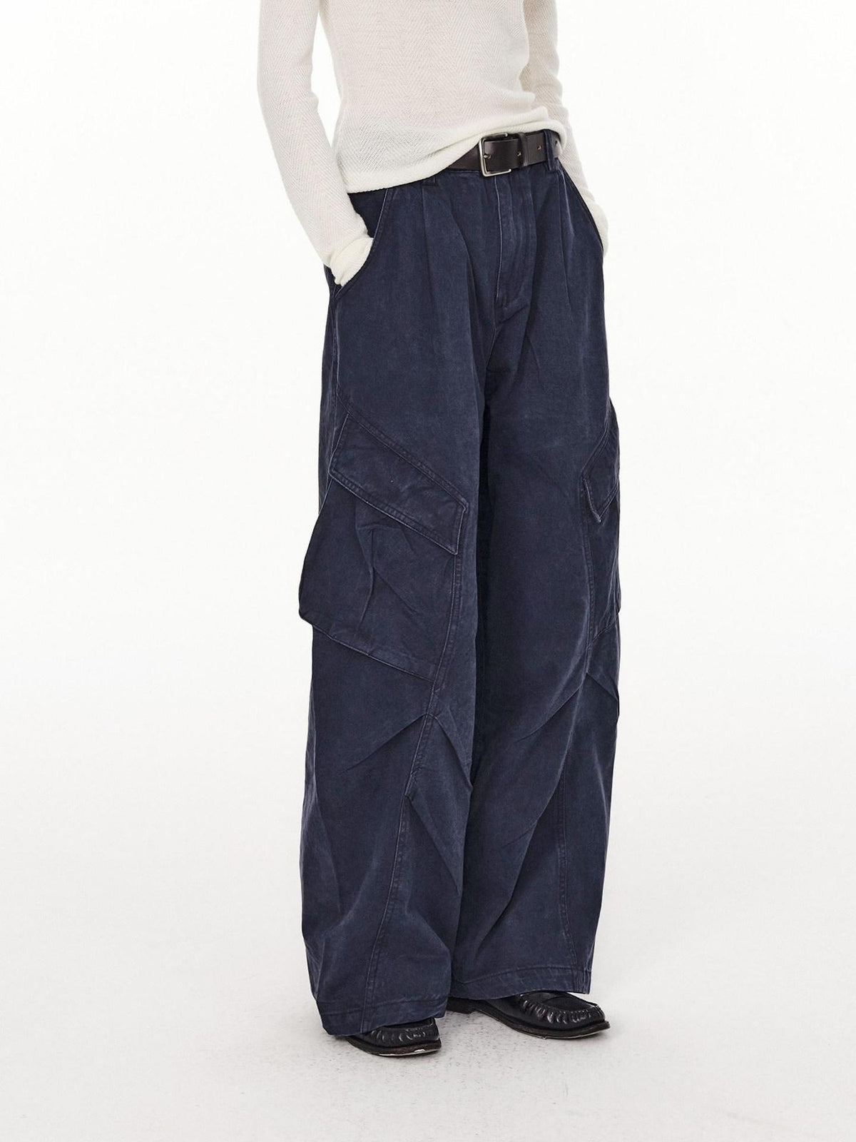 Country Moment Durable Cotton Loose Fit Workwear Button Fly Utility Pockets Cargo Pants