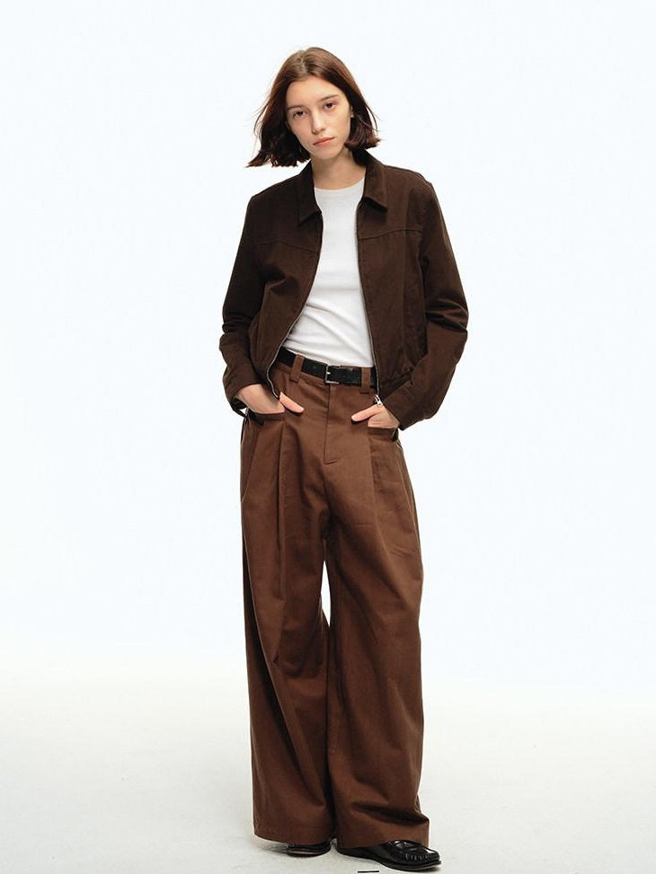 Country Moment 100 Percent Cotton Slim Fit Youthful Unisex Zip Collar Short Cropped Jackets