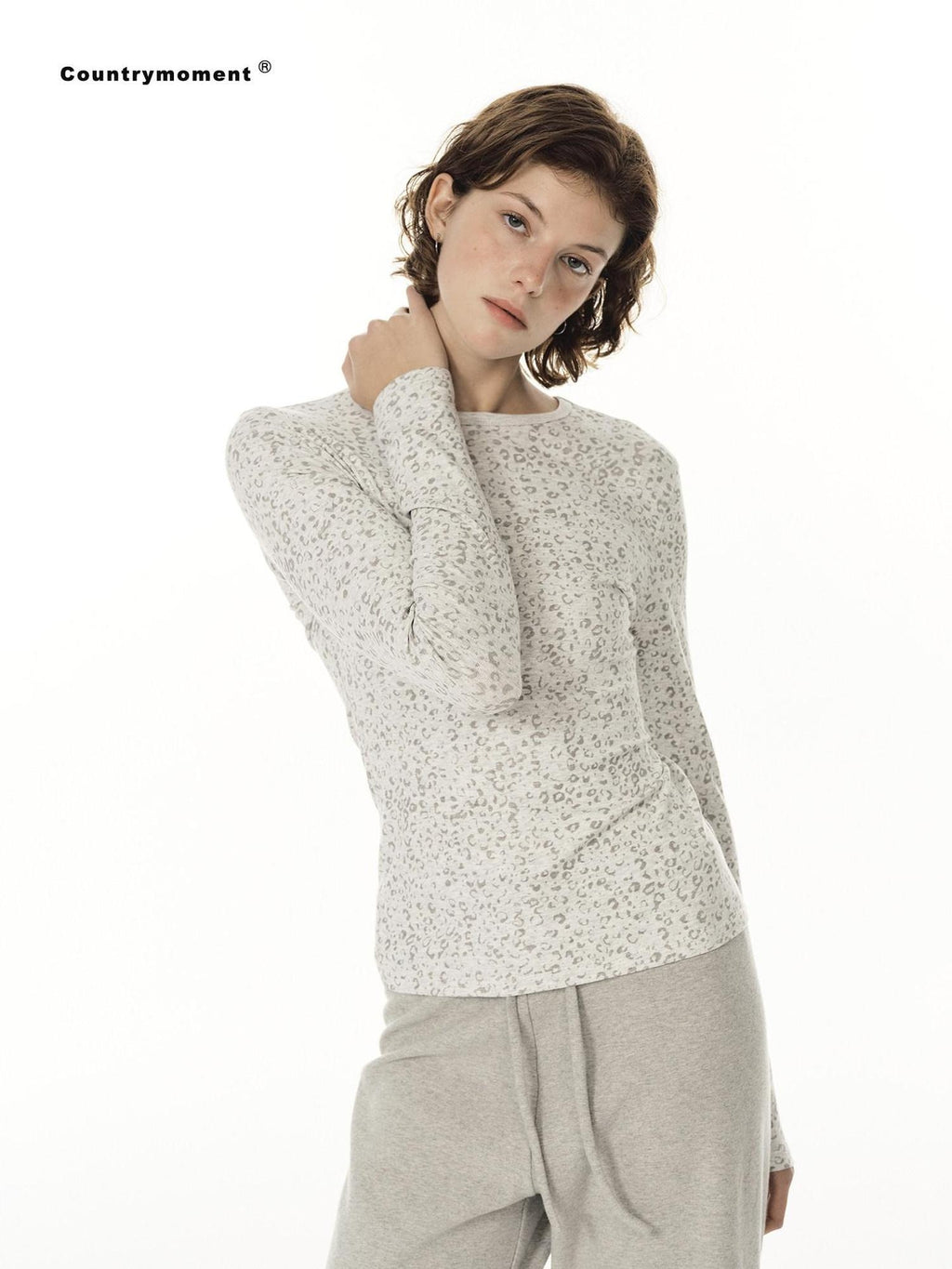 Country Moment Moisture Wicking Viscose Retro Slim Fit Polka Dot Women Long Sleeve T-Shirts